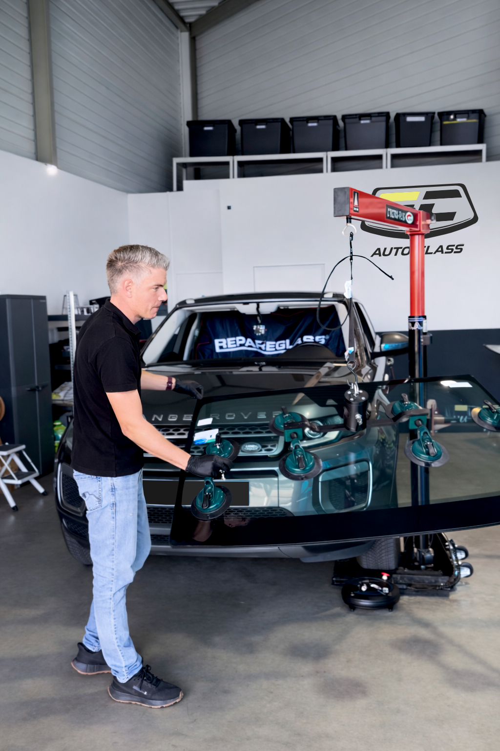 Manipulation pare-brise